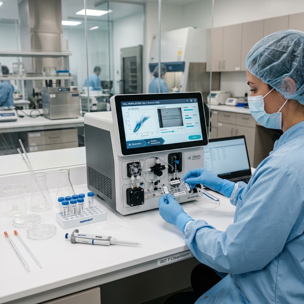 MicroSort equipment installation in laboratory