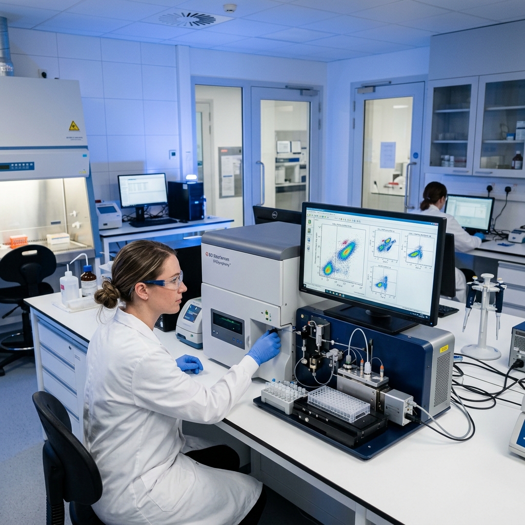 Professional laboratory setup with MicroSort system